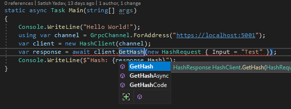Client Sync And Async Get Hash